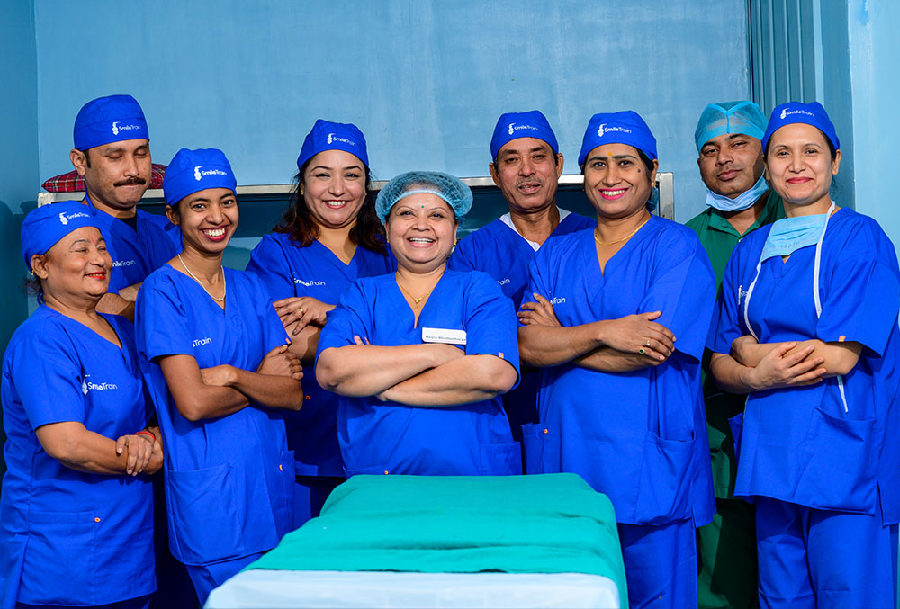 Dr Neela with her cleft team
