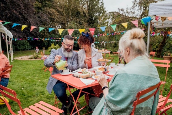 people drinking tea at tea party